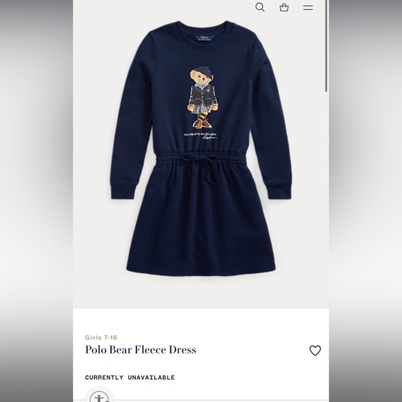 ralph lauren polo bear fleece dress - Picture 8 of 11